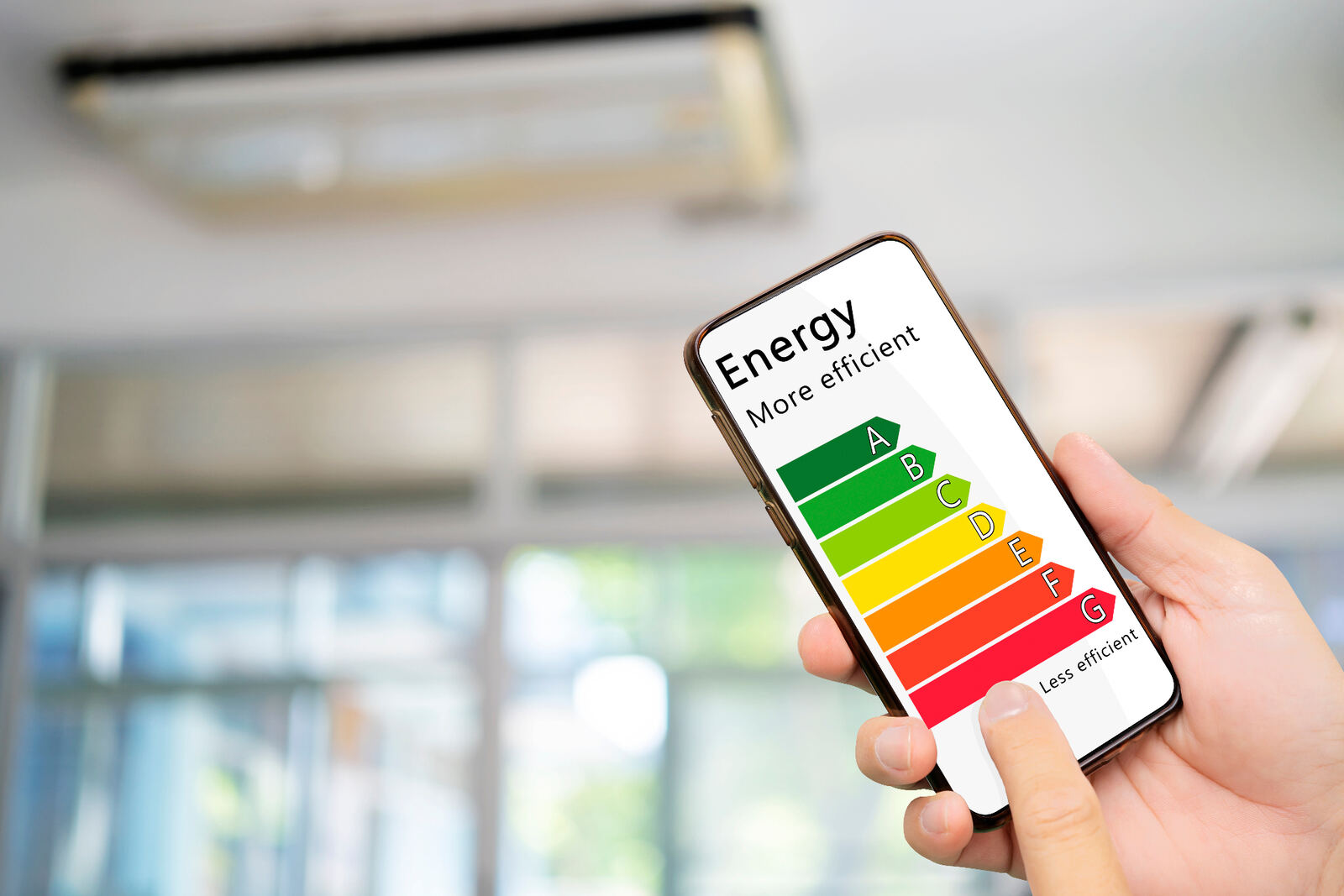 Sapling free EPC lookup, official UK Government data Sapling free EPC lookup tool showing a UK property's energy rating on a mobile device